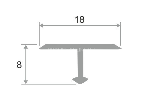 Латунный Т-профиль 18 мм ЛПТ-18 старая бронза 2,7 м