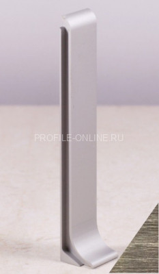 Соединитель для плинтуса напольного ПЛ-60 серебро матовое браш