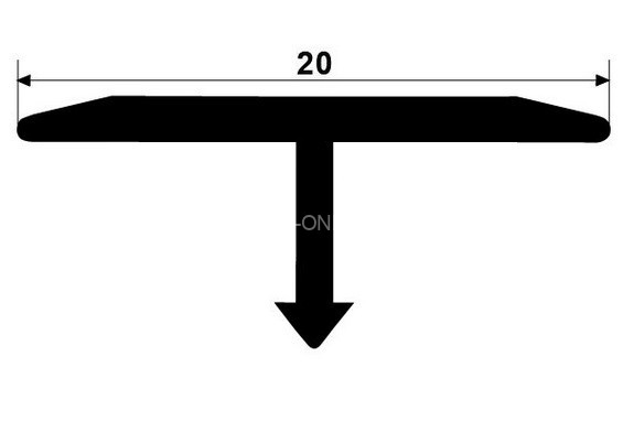 T-профиль латунный 20 мм ЛТ-21 полированный 270 см