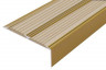 Алюминиевый противоскользящий угловой порог 70х22 мм с резиновыми вставками АУ-70-Антик золото-бежевый 3 м