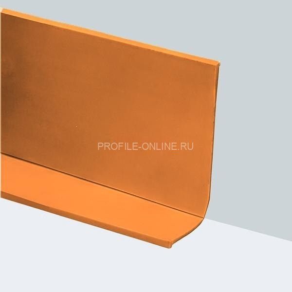 Гибкий плинтус для пола 50 мм ПГ65 оранжевый без клея 25м