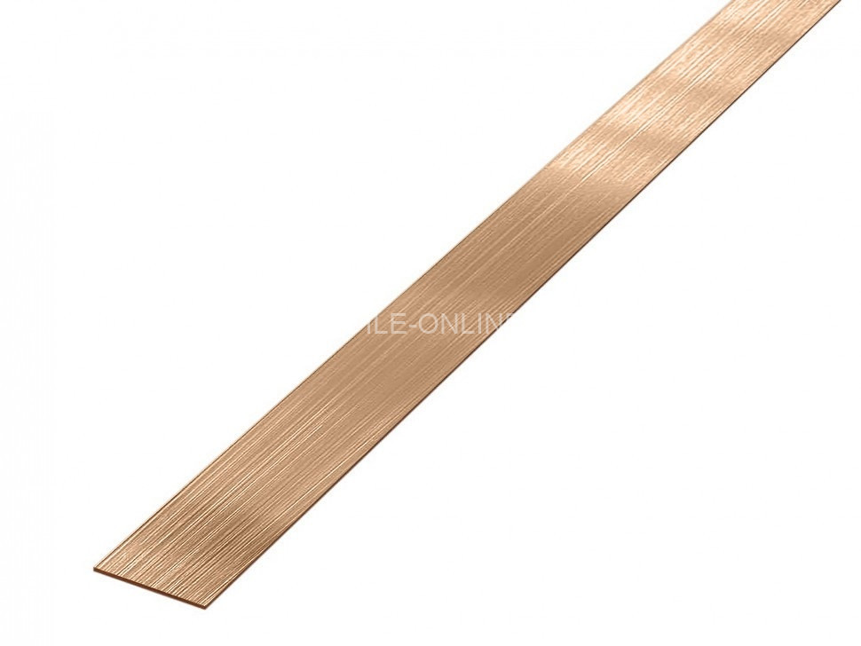 Полоса из нержавеющей стали 304 30 мм FBS 30 RB S.S.304 розовое золото браш 3 м