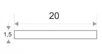 Латунная полоса 20 PP 20 OA антик 2,7м