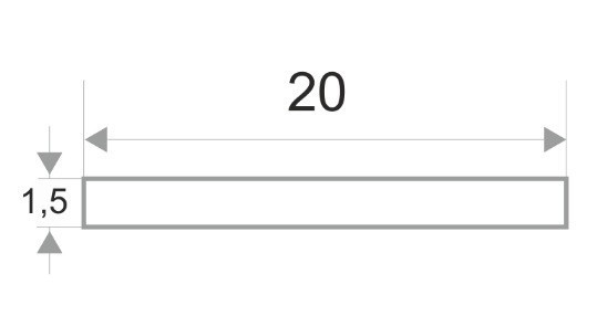 Латунная полоса 20 PP 20 OA антик 2,7м
