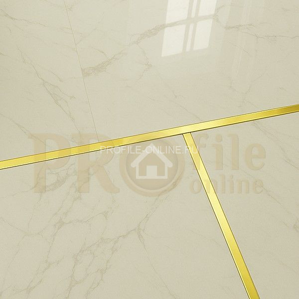 Латунный П-профиль PU 1012 ON 12х10х12 полированный 2,7м