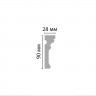 Молдинг гладкий DECOMASTER DP-9012F гибкий Flexible (90x28x2400) из полиуретана, белый под покраску