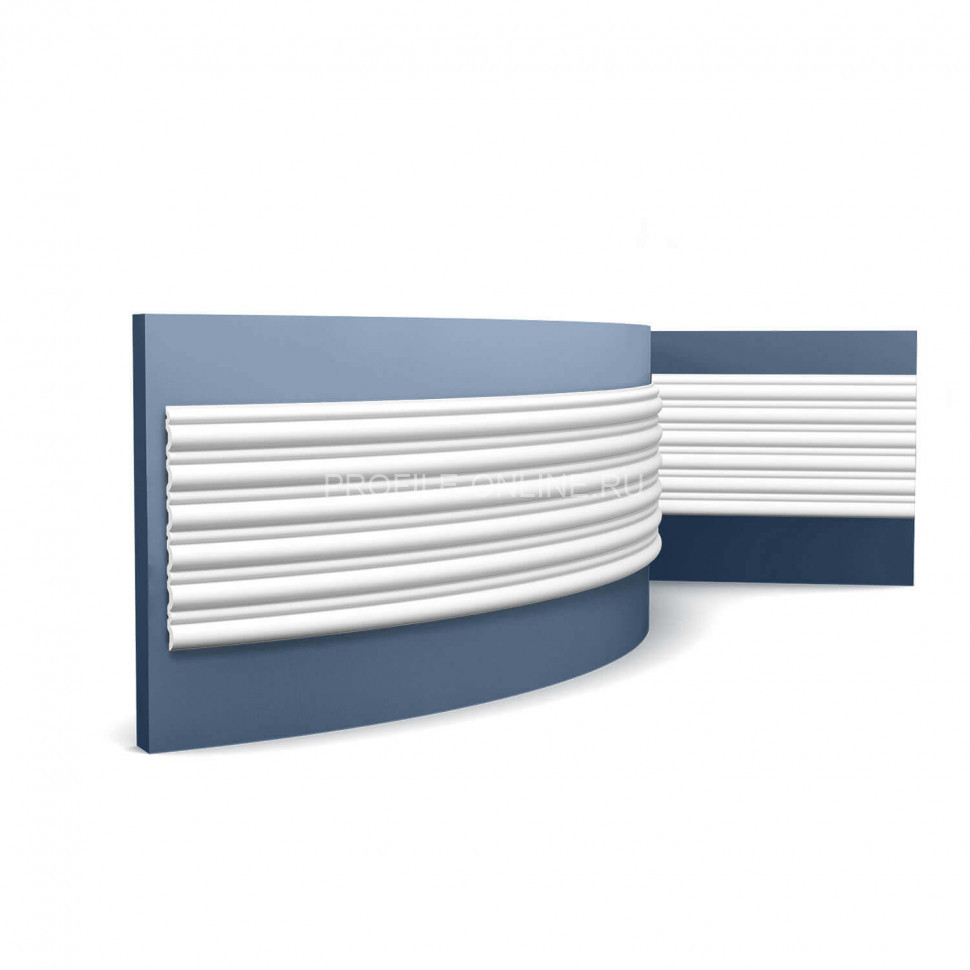 Стеновая декоративная гибкая панель 3D Orac Decor WX211F белая полиуретановая 17х255 мм 200 см