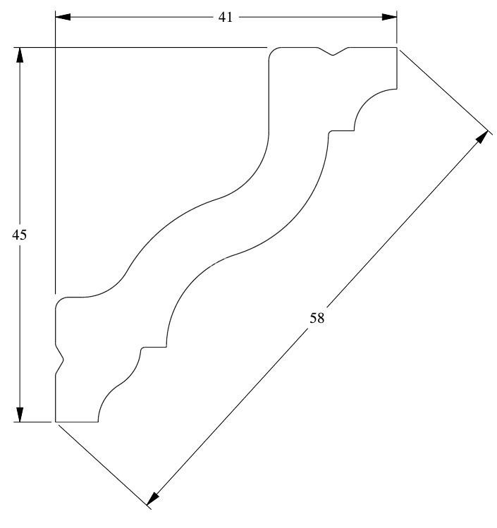 Гибкий потолочный плинтус Orac Decor Duropolymer CX110F белый полистирол 45х41 мм 200 см