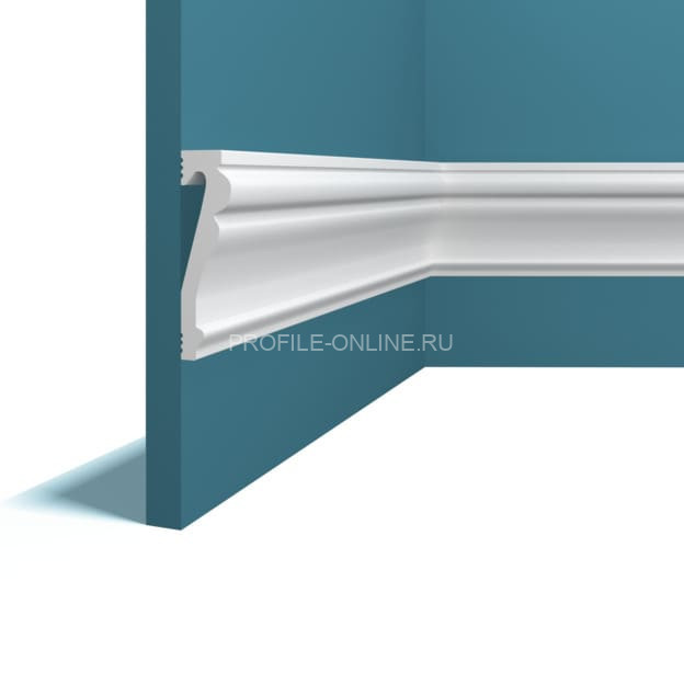 Декоративный молдинг Перфект Плюс P85 белый из ударопрочного дюрополимера 23х85 мм 200 см