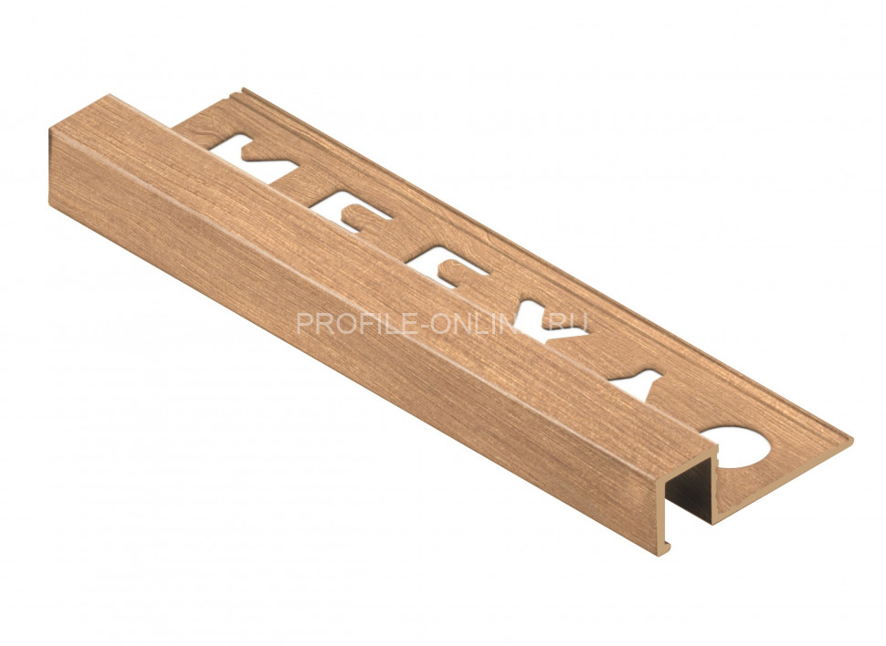 Латунный П-образный профиль закладной 10х12.5 мм NEEXY PVL32-03 BAO брашированный 2.7м