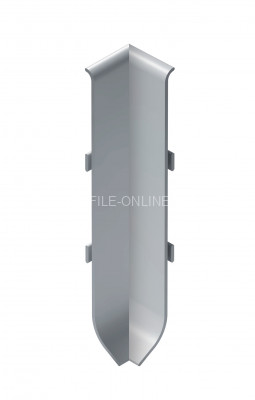 Угол внутренний для алюминиевого плинтуса 60 мм NEEXY I-AKBD60-MS серебро матовое