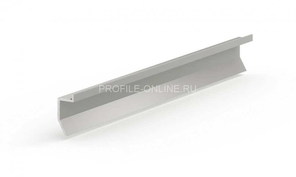 Теневой плинтус 11х24 мм скрытого монтажа универсальный алюминиевый Laconistiq Novel mini серебро 300 см зазор 20 мм