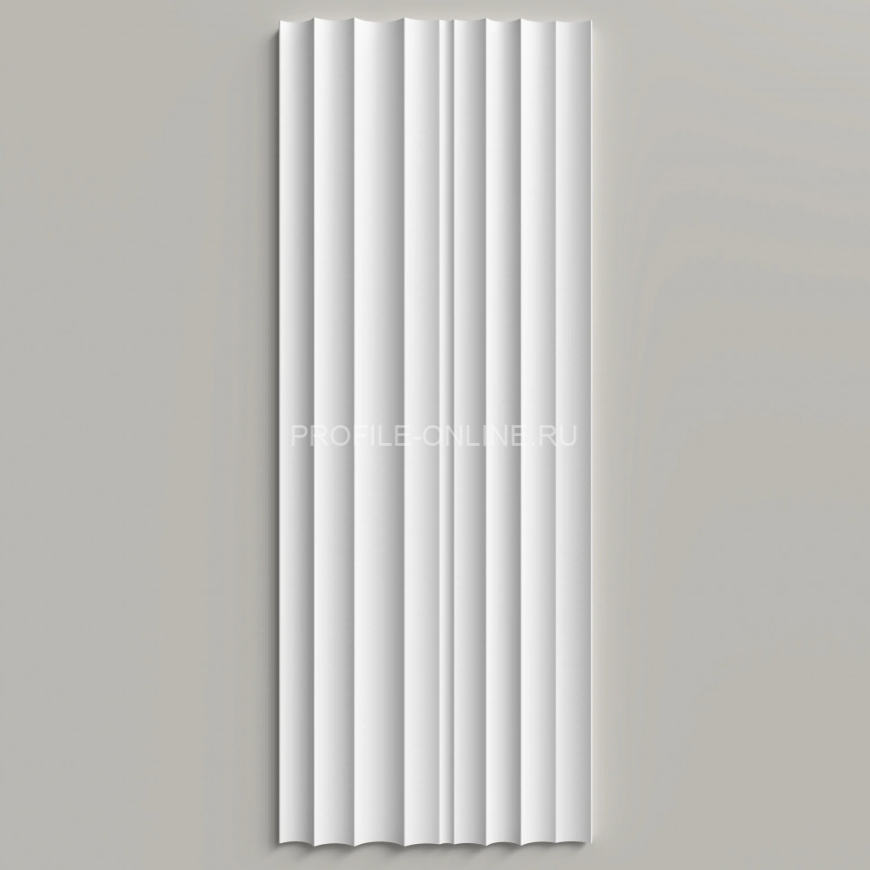 Отделочная стеновая декоративная панель 3D 150х11.2х3000 мм Decor-Dizayn DD923(3m) из полистирола белая, под покраску 3 м