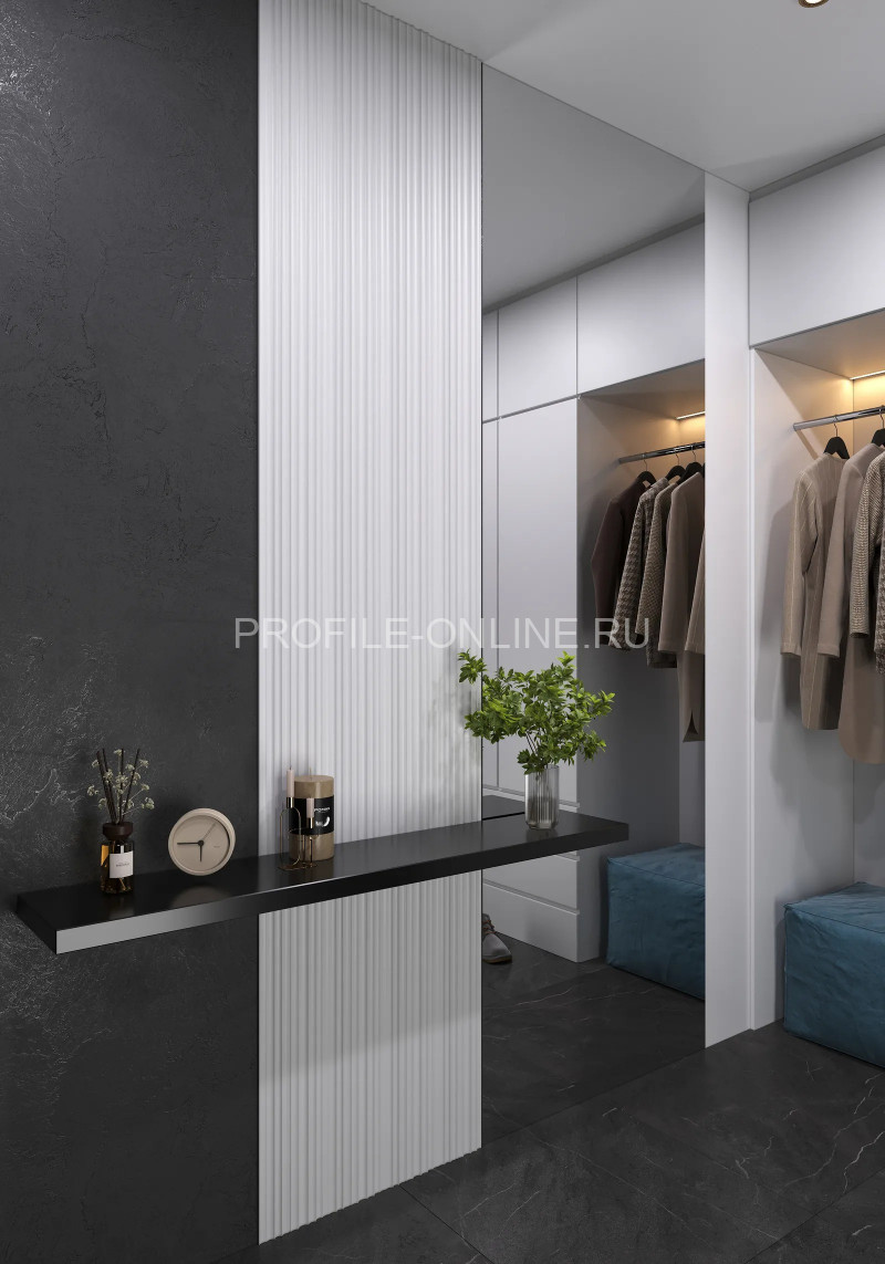 Отделочная стеновая декоративная панель 3D 150х11.2х3000 мм Decor-Dizayn DD923(3m) из полистирола белая, под покраску 3 м