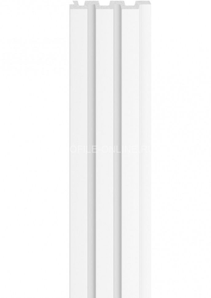 Стеновая реечная панель VOX LINERIO M-LINE белая 2650х122х12 мм