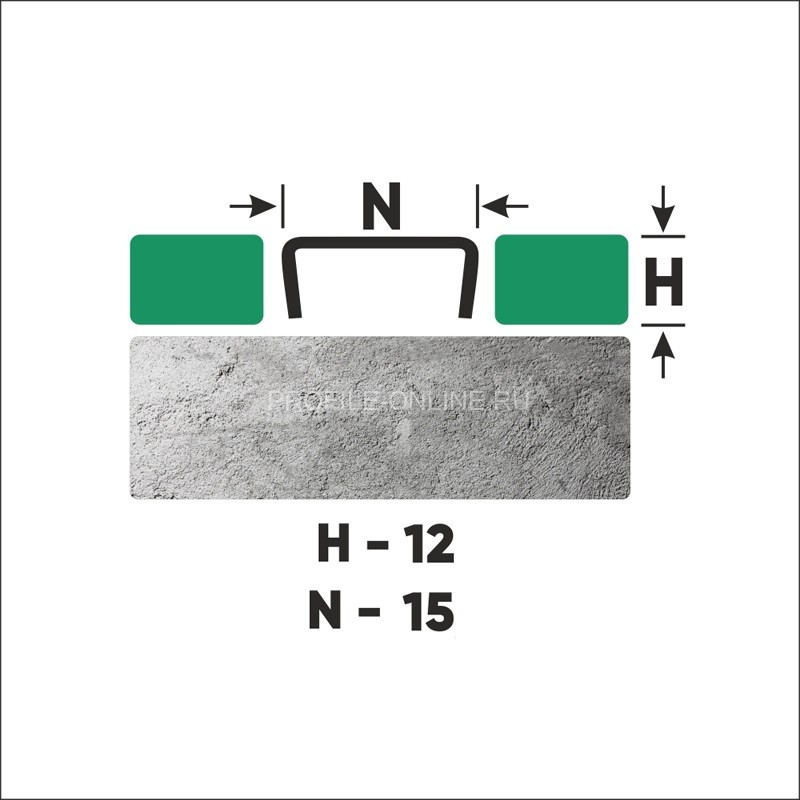 Нержавеющий П-профиль стальной 12х15 мм FUB 12х15 GP золото полированное 270 см