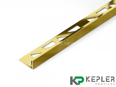 L-образный профиль 10х3 мм из нержавеющей стали SS 304 FSBP019-10 GP S.S.304 золото полированное 2.7 м