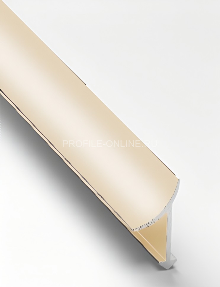 Внутренний угол для плитки алюминиевый закладной 10 мм PV30-26 светло-бежевый Ral 1015 2,5 м