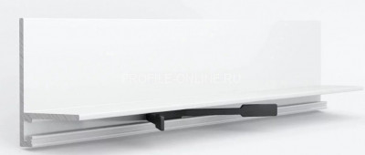 Алюминиевый микроплинтус скрытого монтажа 16х36 мм Laconistiq micro-L max белый 245 см