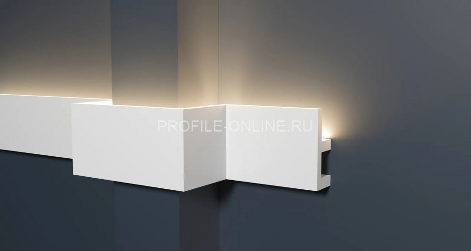 Декоративный молдинг 50х20 мм Decor-Dizayn DD617 полистирол белый, под покраску 2 м