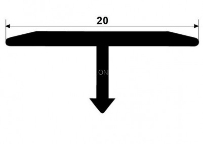 T-профиль латунный 20 мм ЛТ-21 шлифованный 270 см