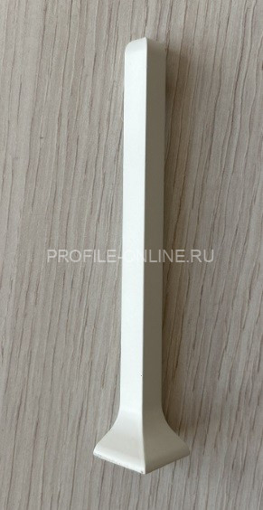 Наружный уголок для напольного плинтуса ПТ-100 металл белый
