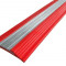 Алюминиевый одноуровневый порог 45 мм с резиновой вставкой NoSlipper-Полоса красный 2,7 м