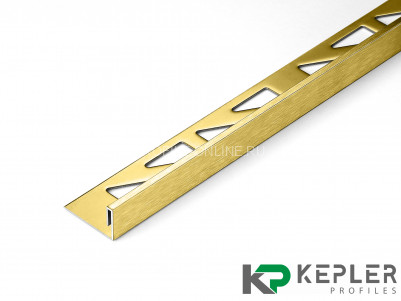 L-образный профиль 10х3 мм из нержавеющей стали SS 304 FSBP019-10 GS S.S.304 золото сатинированное 2.7 м