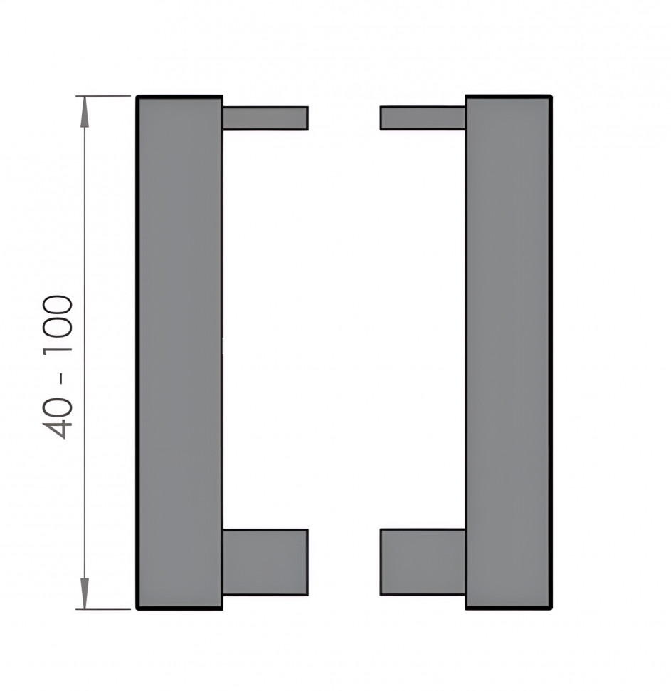 Заглушки для напольного плинтуса 100 мм Диал 9141з серебро (кмп левая+правая)