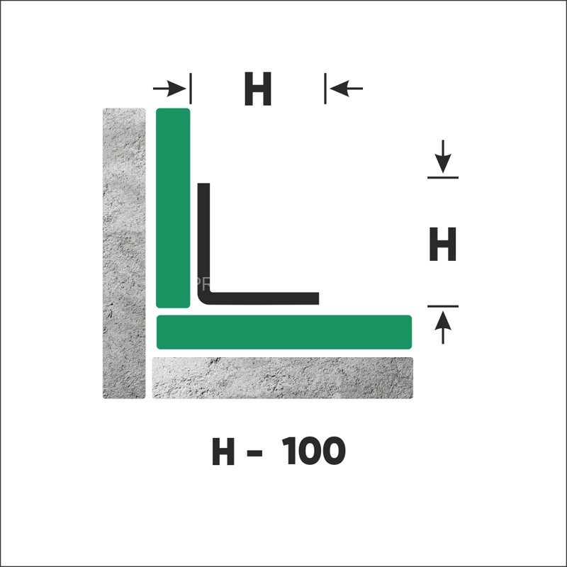 Нержавеющий уголок стальной внутренний 100х100 мм FLV 100 GS золото сатинированное 300 см