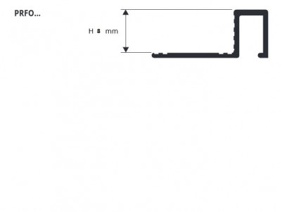 П-профиль латунный закладной 8 мм Progress Profiles PRFOL 08 полированный 2,7 м