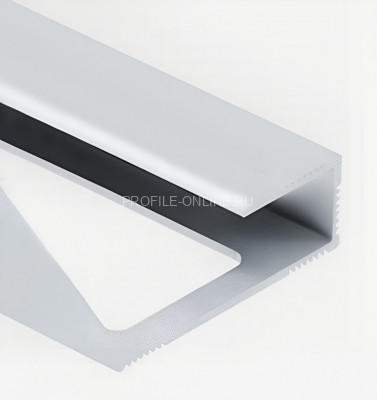 П-профиль алюминиевый окантовочный Panel L для ламината 10 мм PV44-03 серебро блестящее 2,7 м