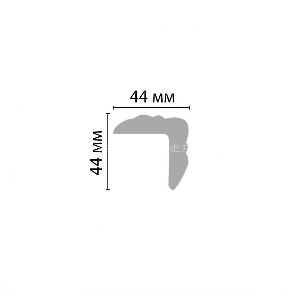 Молдинг гладкий DECOMASTER 96206F гибкий Flexible (44x44x2400) из полиуретана, белый под покраску