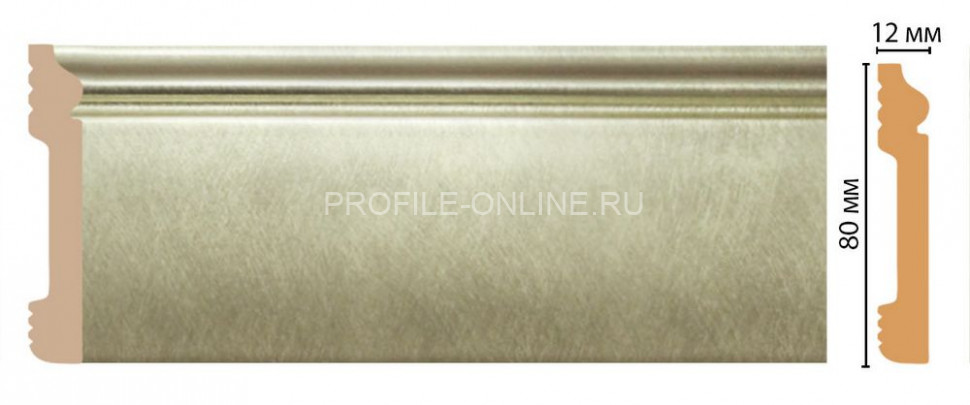 Плинтус напольный DECOMASTER D005-373ДМ (79x13x2400) ударопрочный полимер Шампань