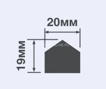 Молдинг 19х20 мм HiWood TRN20 белый 270 см