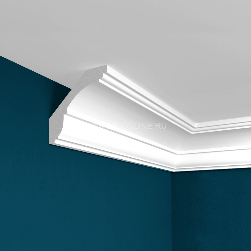 Потолочный плинтус Перфект Плюс P17 65 мм 200 см белый из ударопрочного полимера