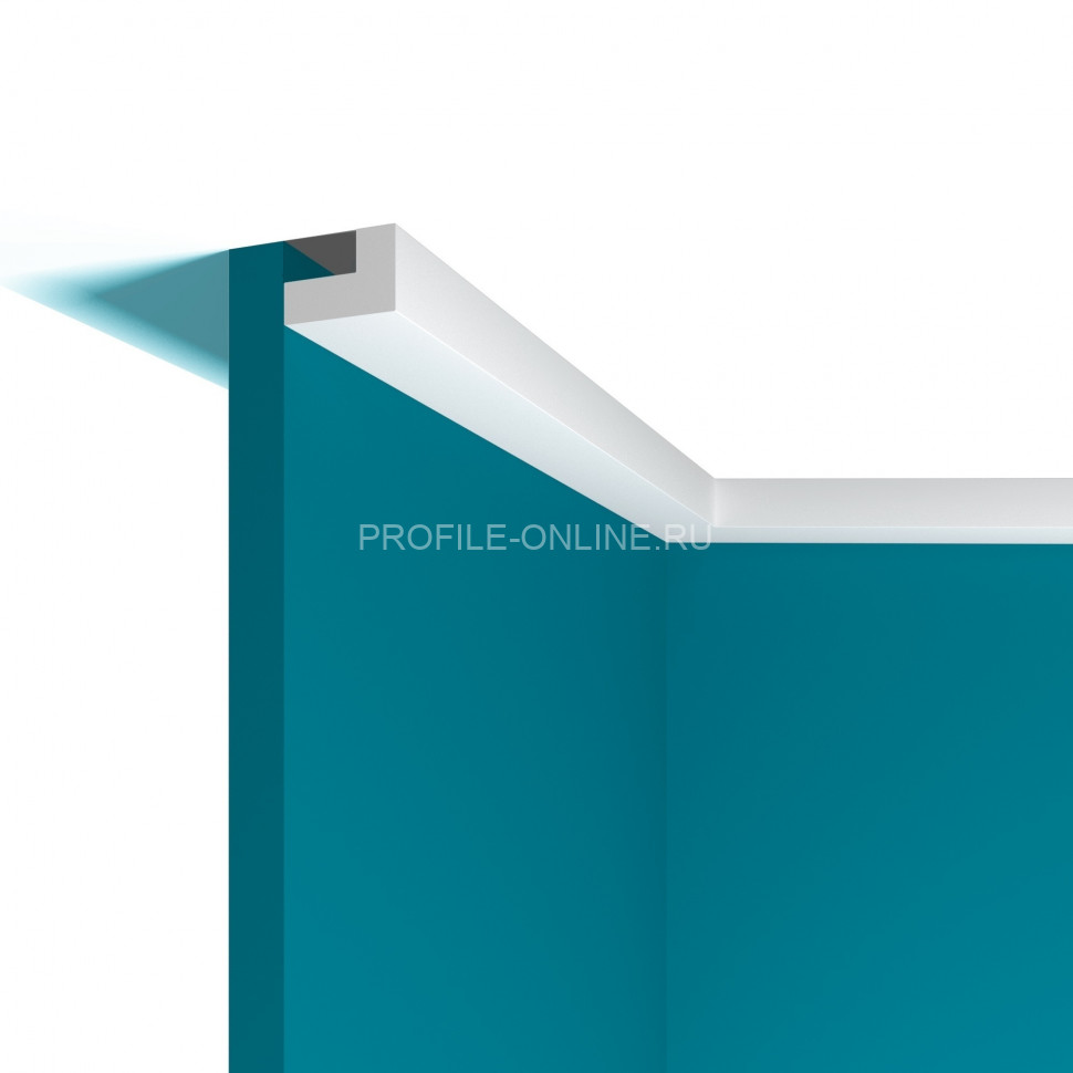 Потолочный плинтус Перфект Плюс P17 65 мм 200 см белый из ударопрочного полимера