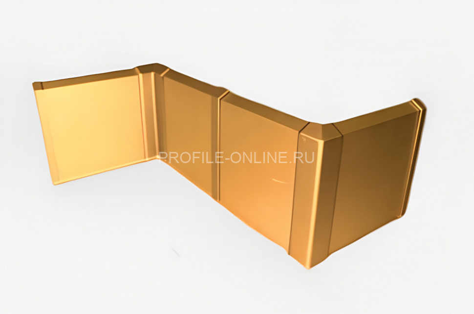 Плинтус для пола из алюминия с кабель-каналом 70 мм Евротрим F-70 2158.00 золото 295 см
