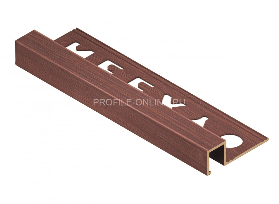 Латунный П-образный профиль закладной 10х12.5 мм NEEXY PVL32-05 ANTCL антик медь светлая 2.7м