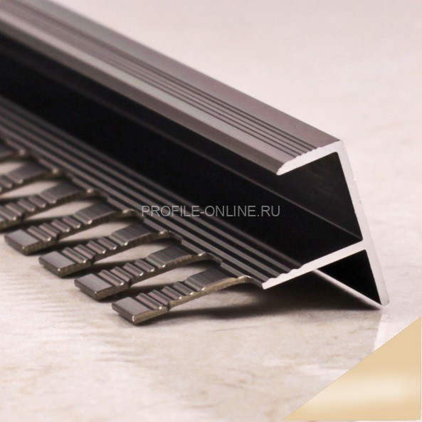 Алюминиевый F-профиль 10 мм ПФ-11 розовый глянец 2,7 м