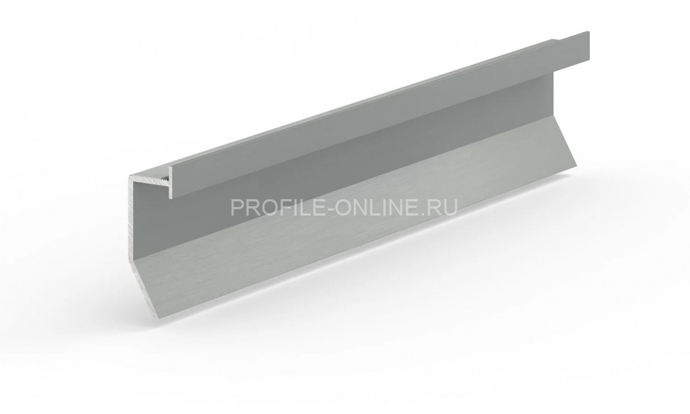 Теневой плинтус 11х24 мм скрытого монтажа универсальный алюминиевый Laconistiq Novel Regular без покрытия 300 см зазор 30 мм