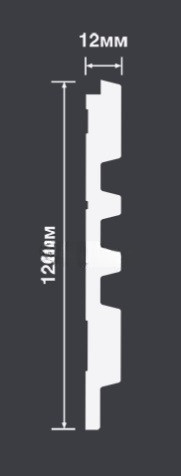 Отделочная стеновая декоративная панель с 3D эффектом Hiwood LV121 BR395 под дерево 120х12 мм из фитополимера 2,7 м