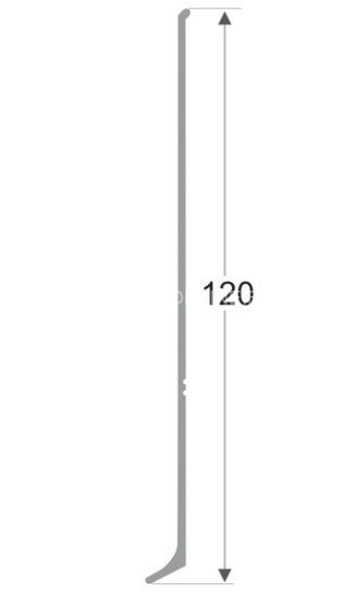 Напольный плинтус алюминиевый 120 мм ПЛ-120 черный муар 3 м