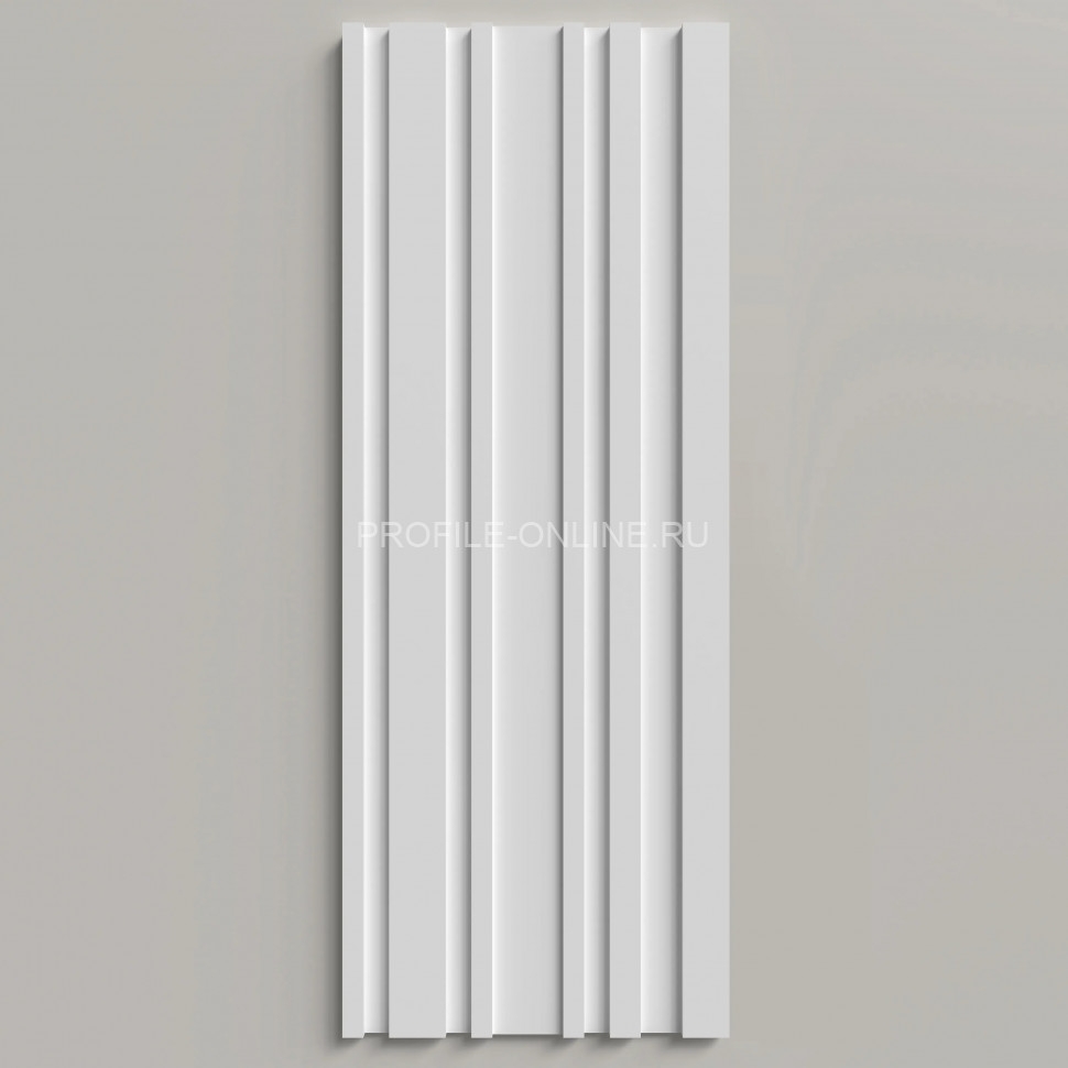 Отделочная стеновая декоративная панель 3D 150х10х3000 мм Decor-Dizayn DD924(3m) из полистирола белая, под покраску 3 м