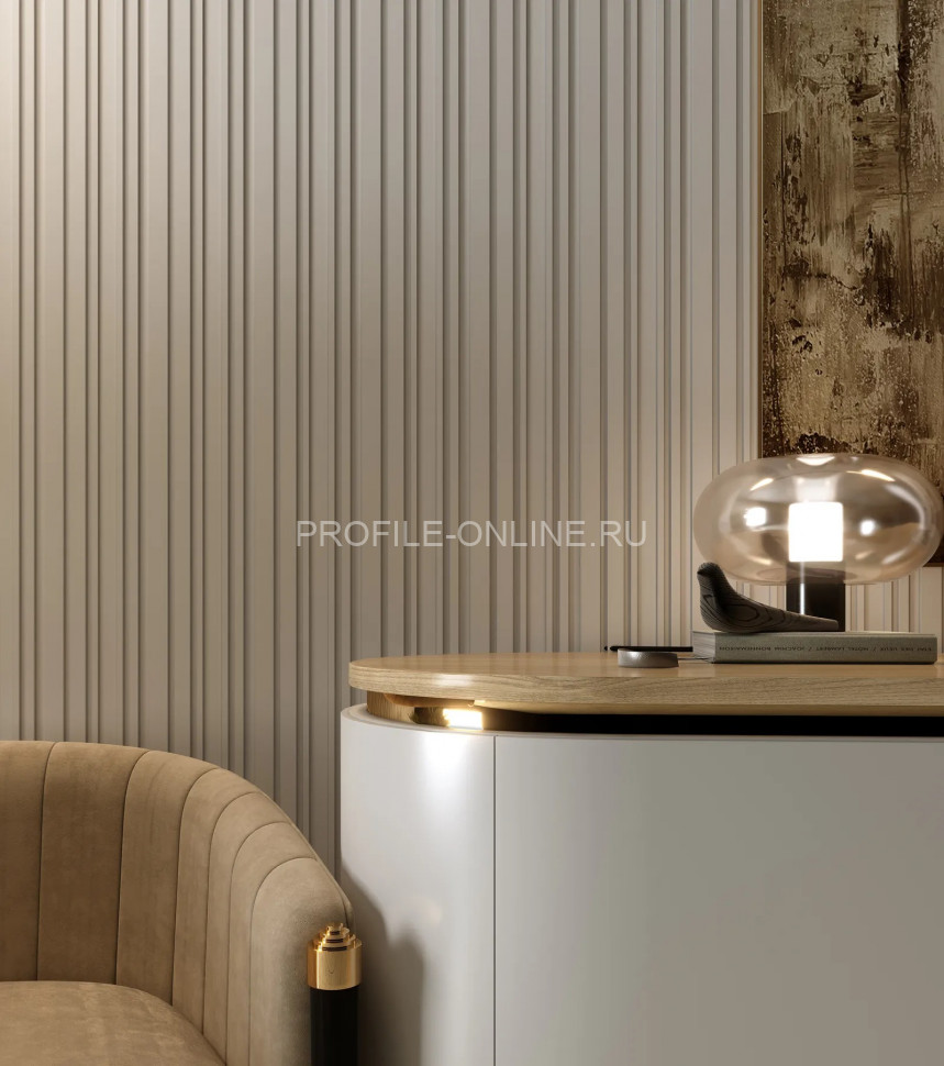 Отделочная стеновая декоративная панель 3D 150х10х3000 мм Decor-Dizayn DD924(3m) из полистирола белая, под покраску 3 м