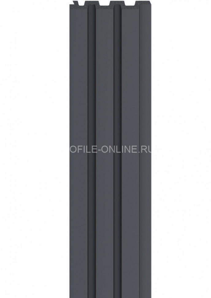 Стеновая реечная панель VOX LINERIO M-LINE антрацит 2650х122х12 мм