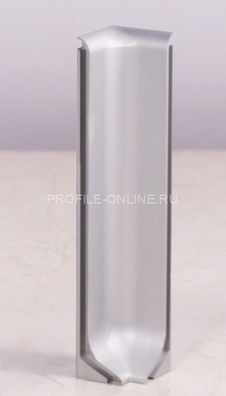 Уголок внутренний для плинтуса напольного ПЛ-100 серебро матовое