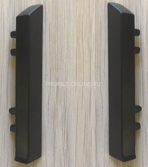 Комплект заглушек для напольного плинтуса ПТ-110 ПВХ черный