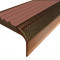 Алюминиевый угловой противоскользящий порог с резиновой вставкой 42х23 мм АУ-42/23-Антик медь-коричневый 3 м