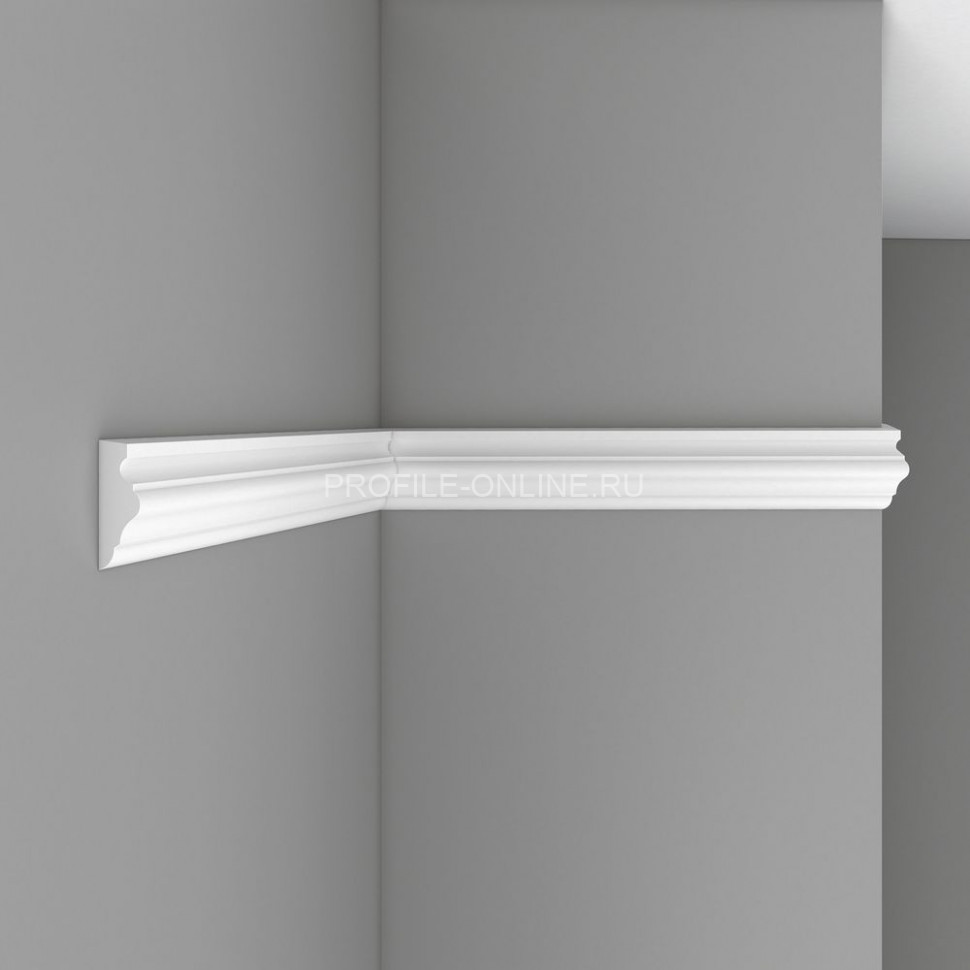 Молдинг гладкий DECOMASTER 97022F гибкий Flexible (65x21x2400) из полиуретана, белый под покраску